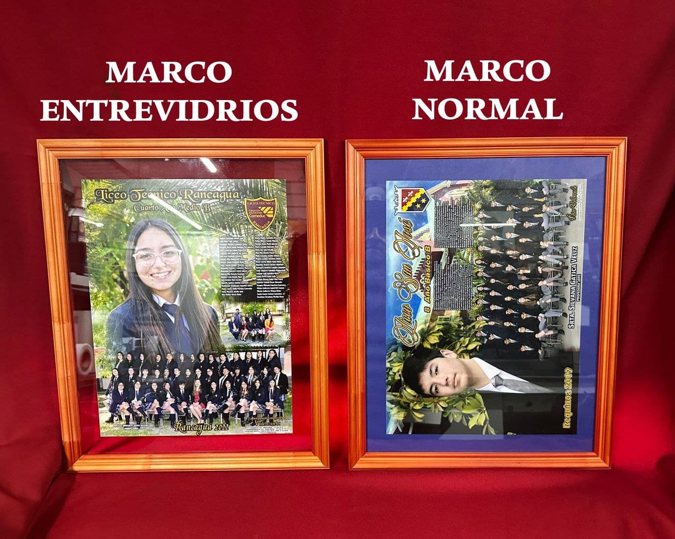Comparación entre marco entrevidrios y marco normal